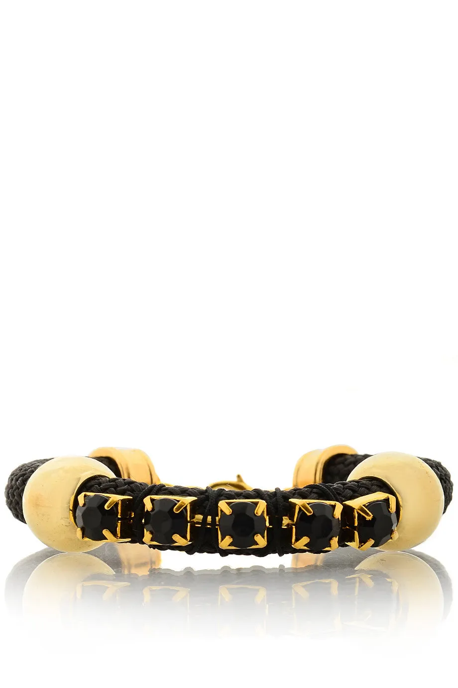 NIRA Black Crystal Cord Bracelet