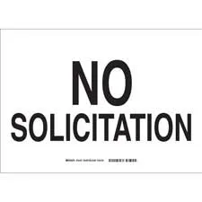 No Solicitation Sign/ Buy Online