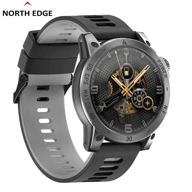 NORTH EDGE New GPS Watches Men Sport Smart Watch HD AMOLED Display 50M ATM Altimeter Barometer Compass Smartwatch for Men