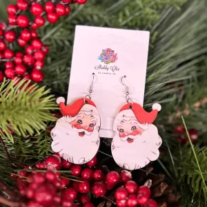 Old Time Santa Earrings