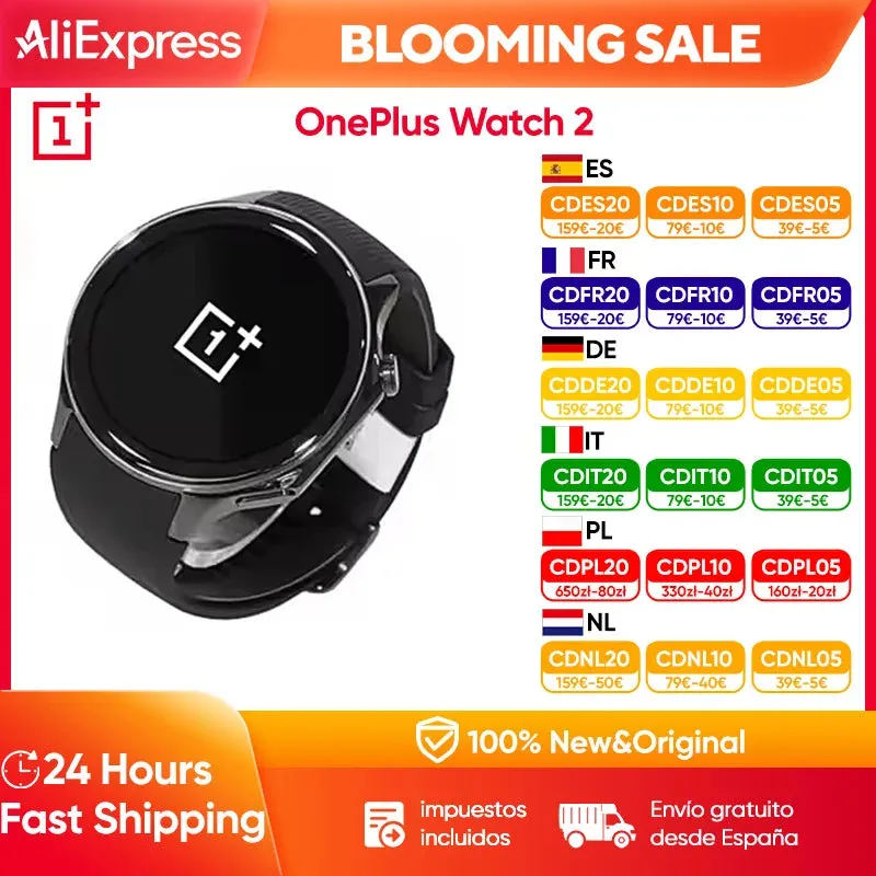 OnePlus Smart Watch 2 Amoled Screen 500mAh Battery 100  WiFi GPS IP 68 Google Pay