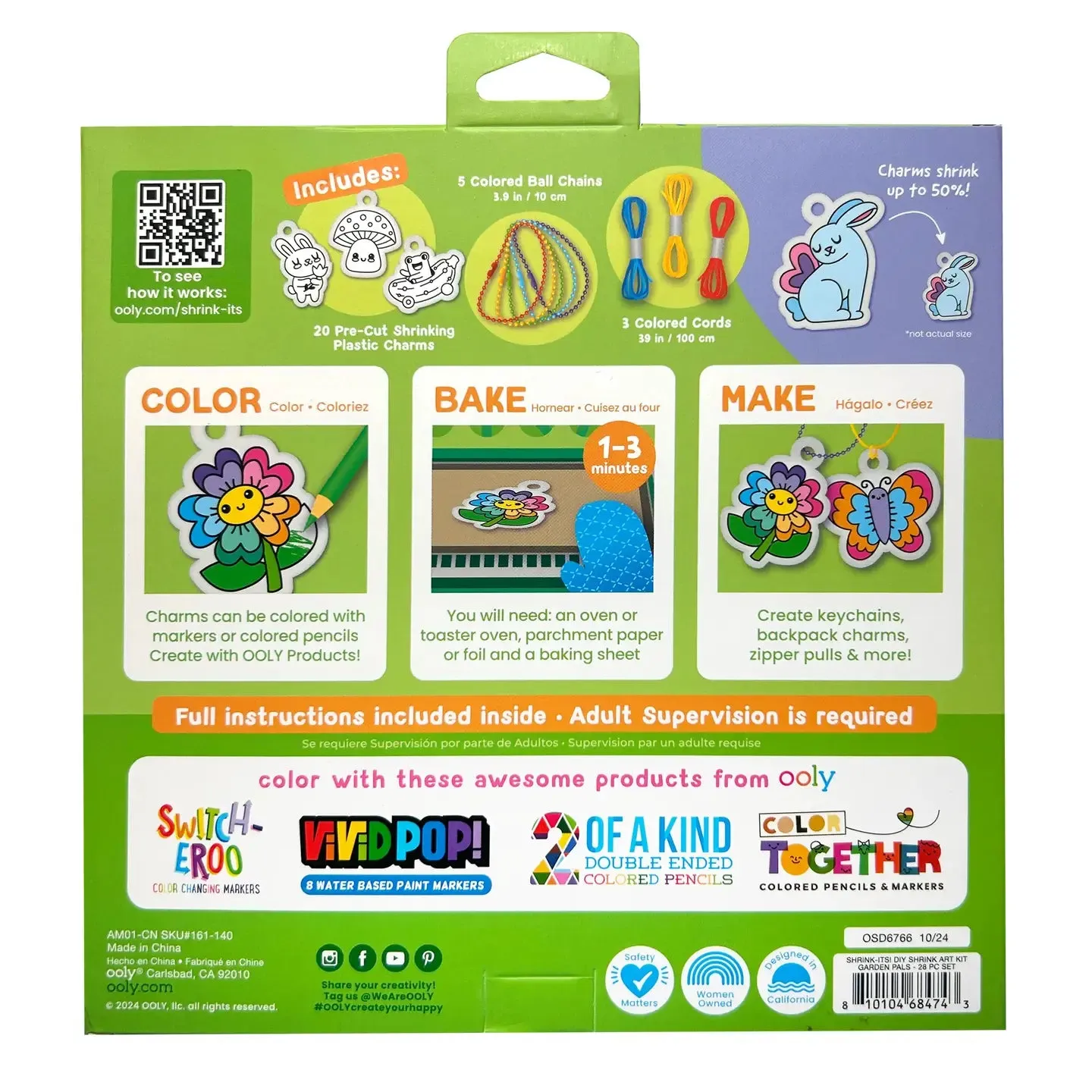 Ooly Shrink-Its! Diy Shrink Art Kit - Garden Pals