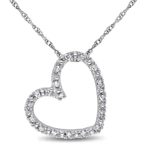 Open Heart tilted Pendant