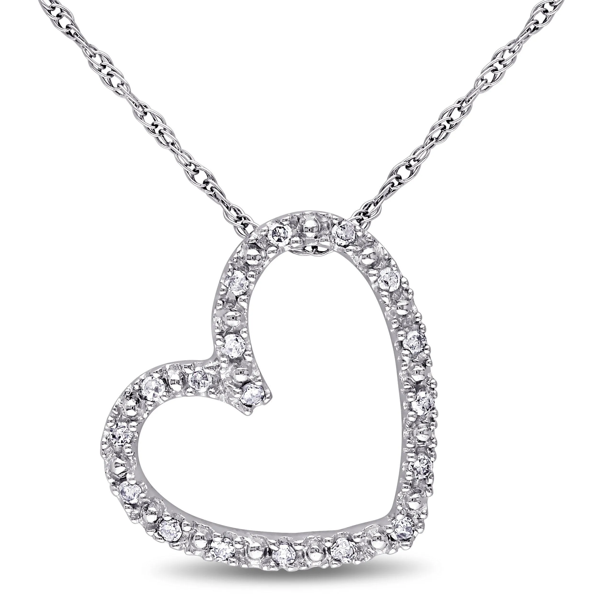 Open Heart tilted Pendant