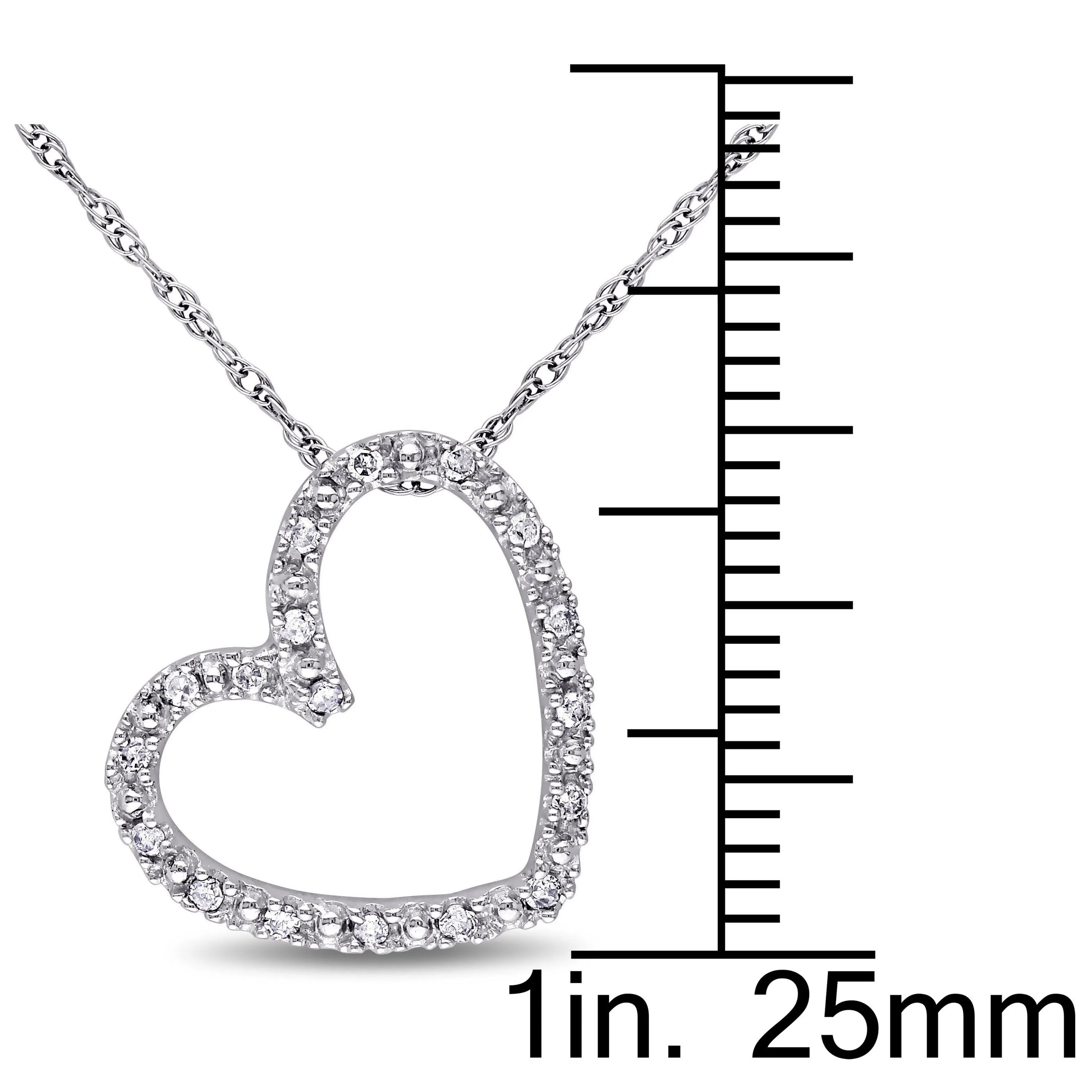 Open Heart tilted Pendant