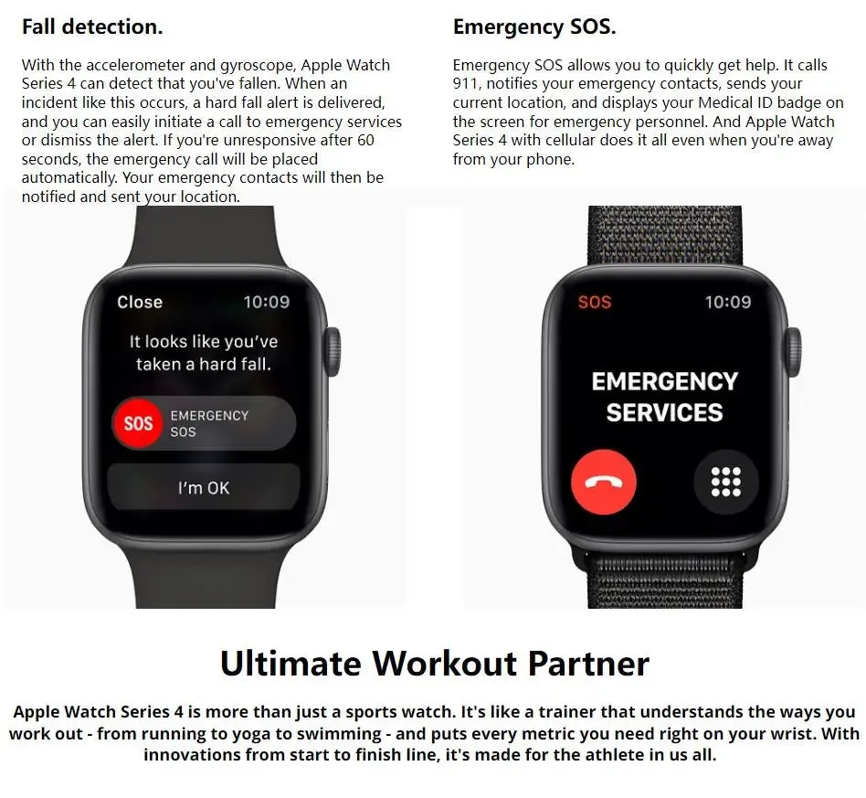 Original Apple Smartwatch Series 4  40MM/44MM GPS Aluminum with Sport Band