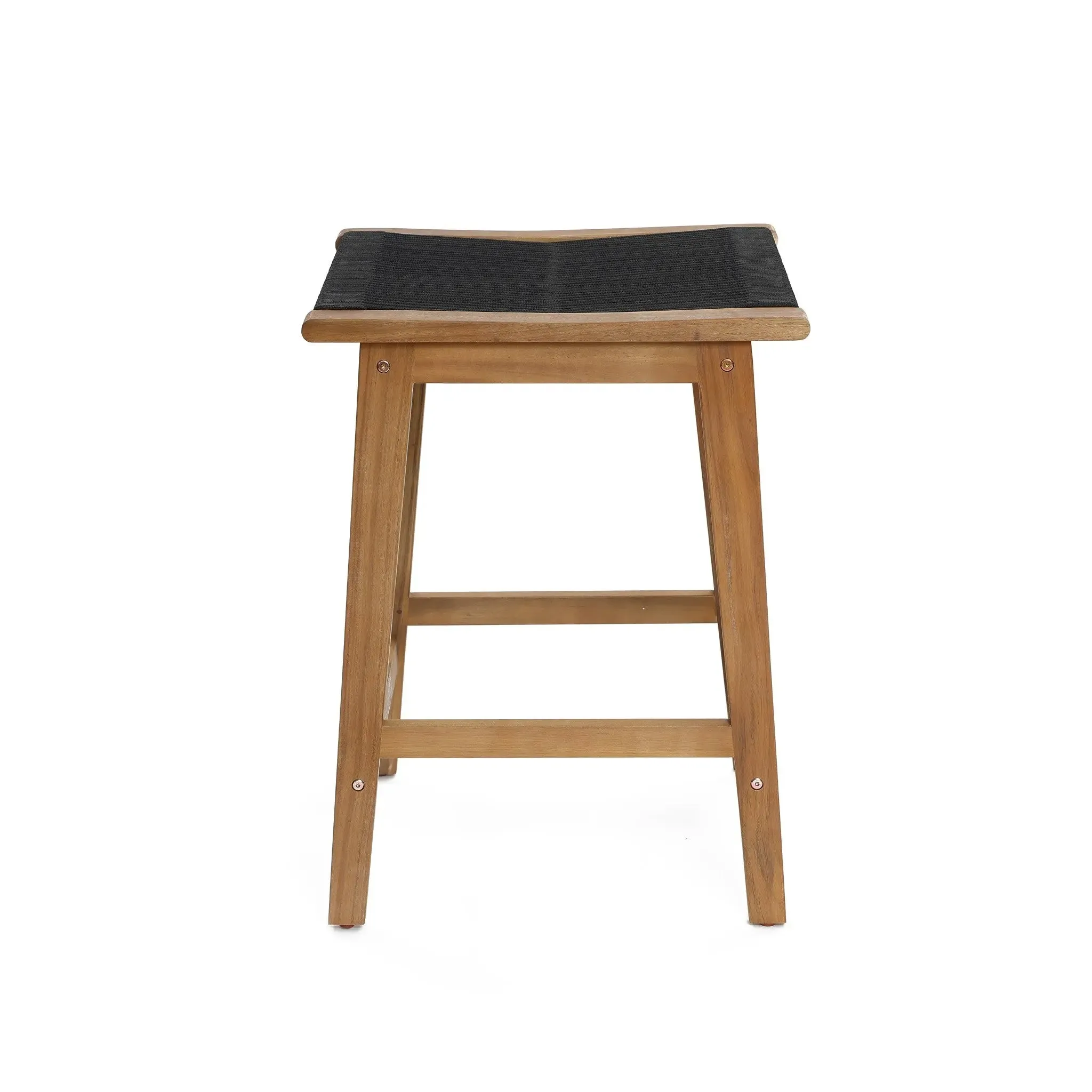 Outdoor acacia wood  counter height stools, set of 2