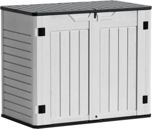 Outdoor Horizontal Resin Storage Sheds 34 Cu. Ft. Weather Resistant Resin Tool Shed, Extra Large Capacity Weather Resist