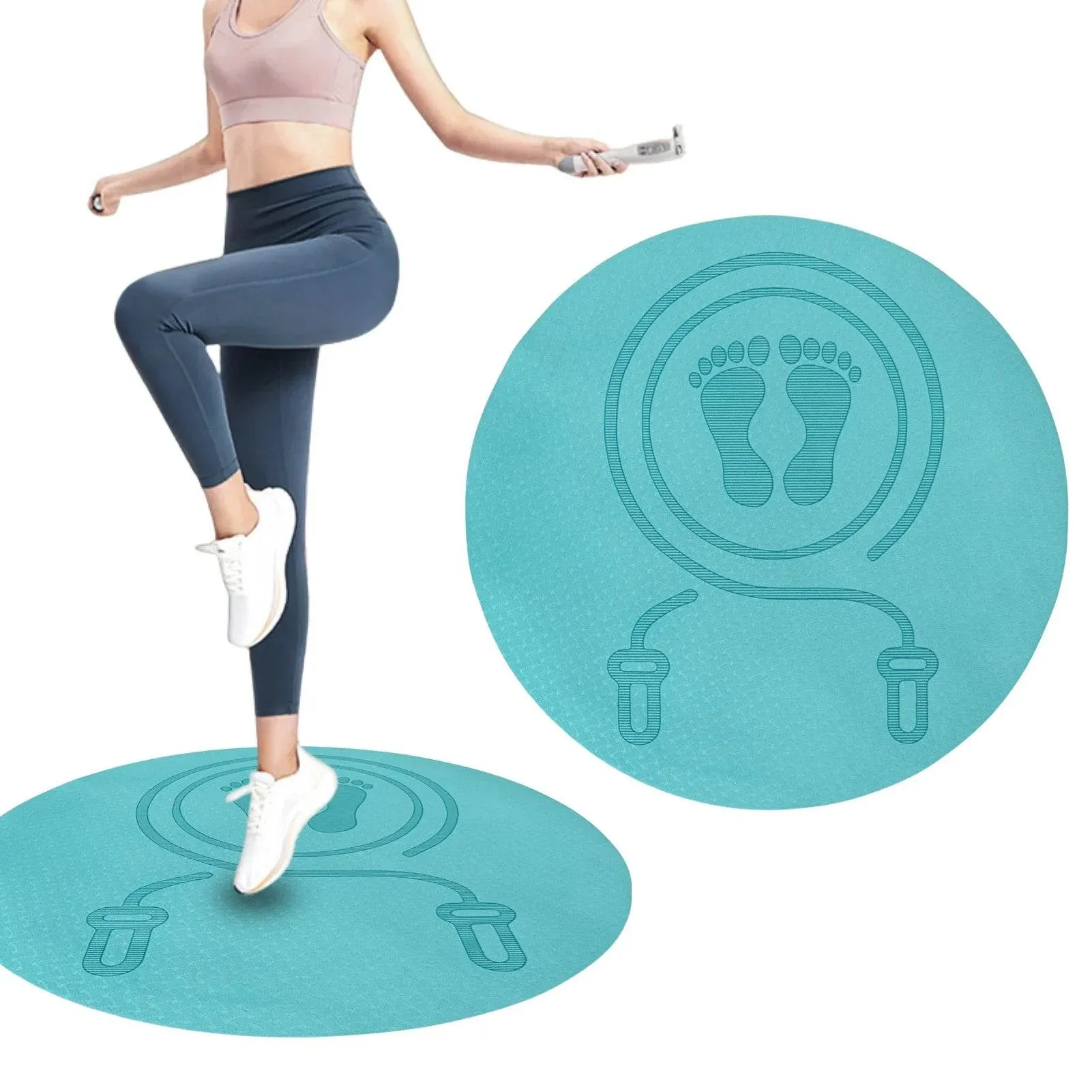 Outdoor Indoor Jump Rope Mat for Yoga and Cardio or just for fun usage