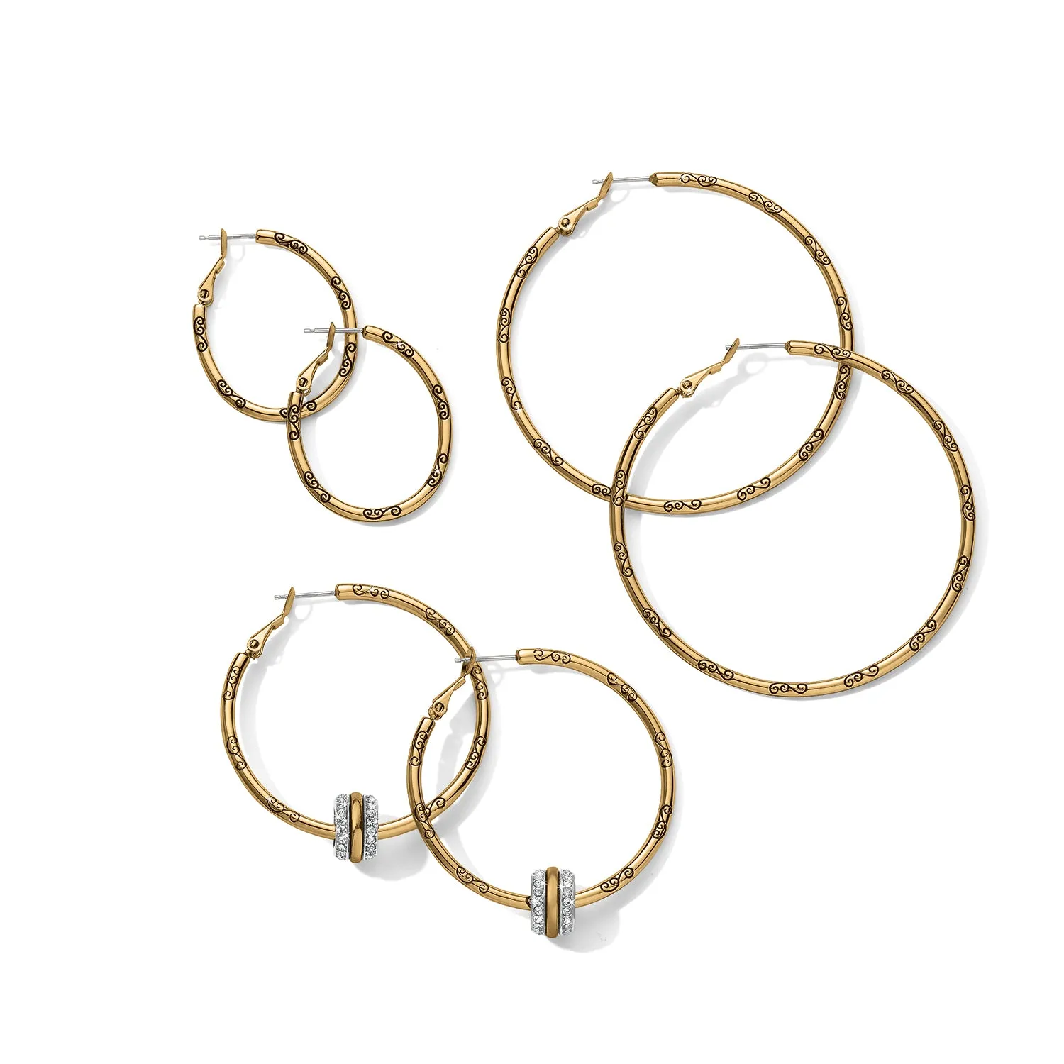 Oval Hoop Charm Earrings - JA9916