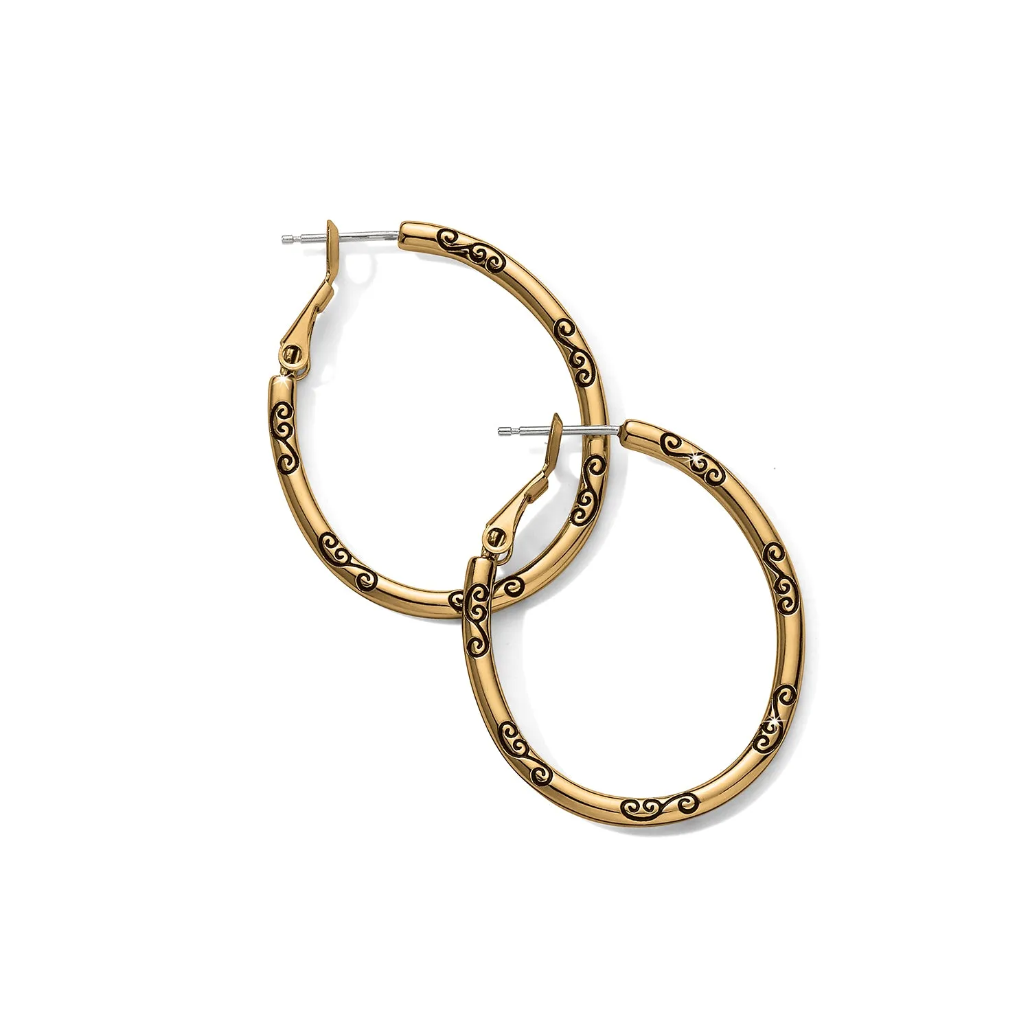 Oval Hoop Charm Earrings - JA9916