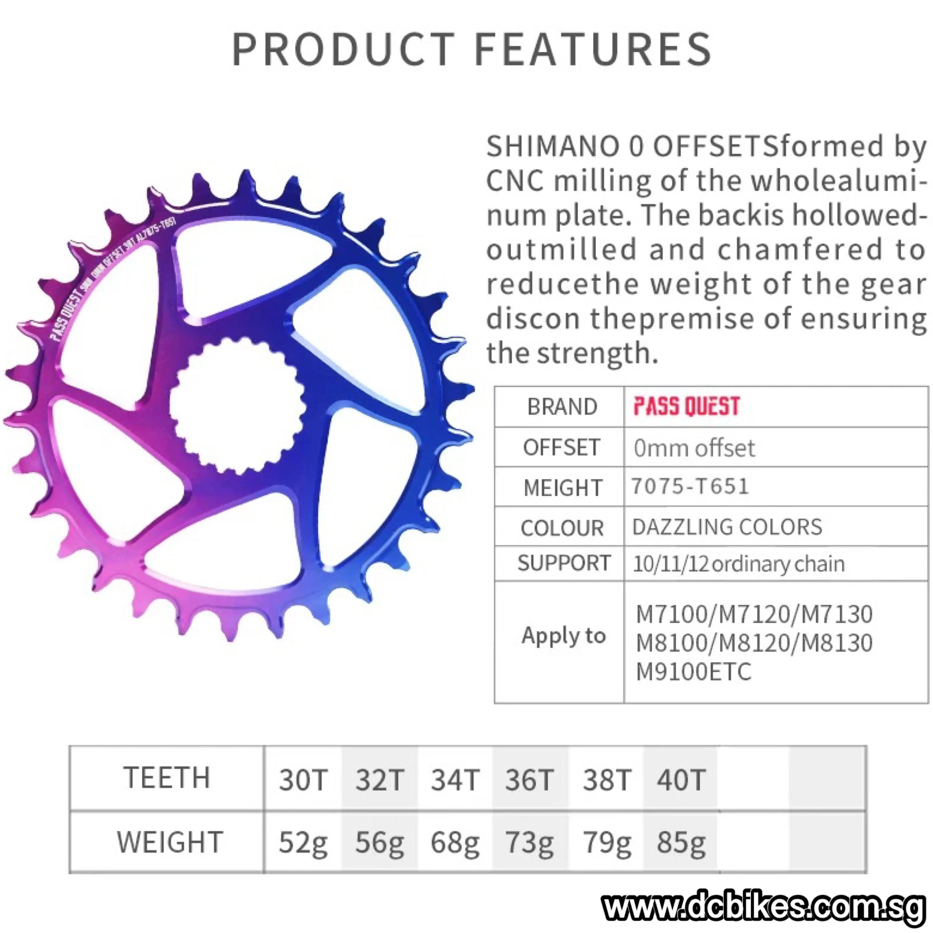 Oval | Round Chain Ring 12 Speed Shimano XTR XT SLX