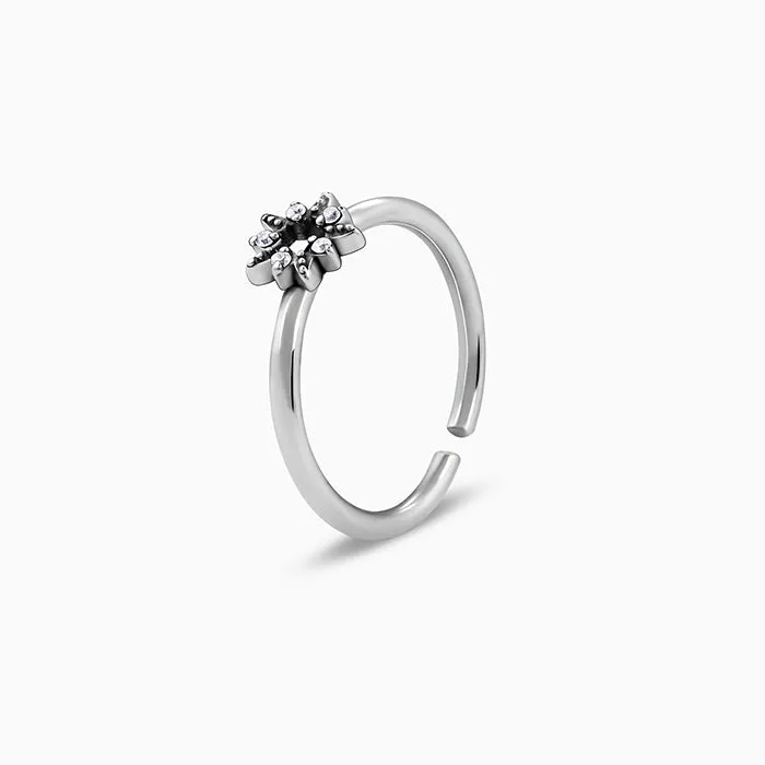 Oxidised Silver Areema Toe Rings