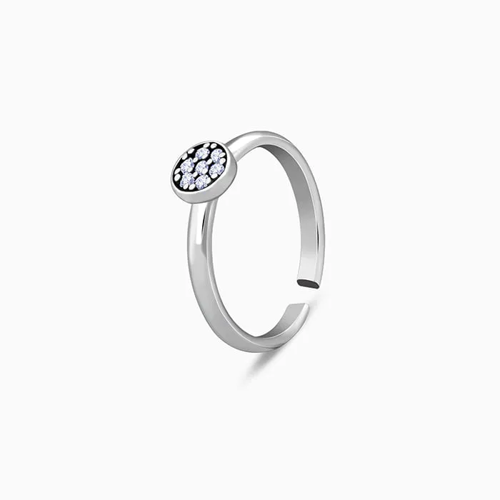 Oxidised Silver Ekam Toe Rings