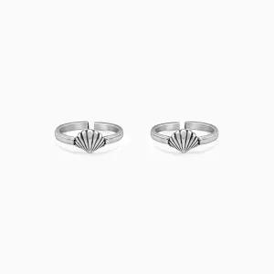 Oxidised Silver Mukta Toe Rings