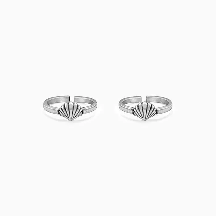 Oxidised Silver Mukta Toe Rings