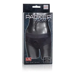 Packer Gear Black Brief Harness - Large-Extra Large