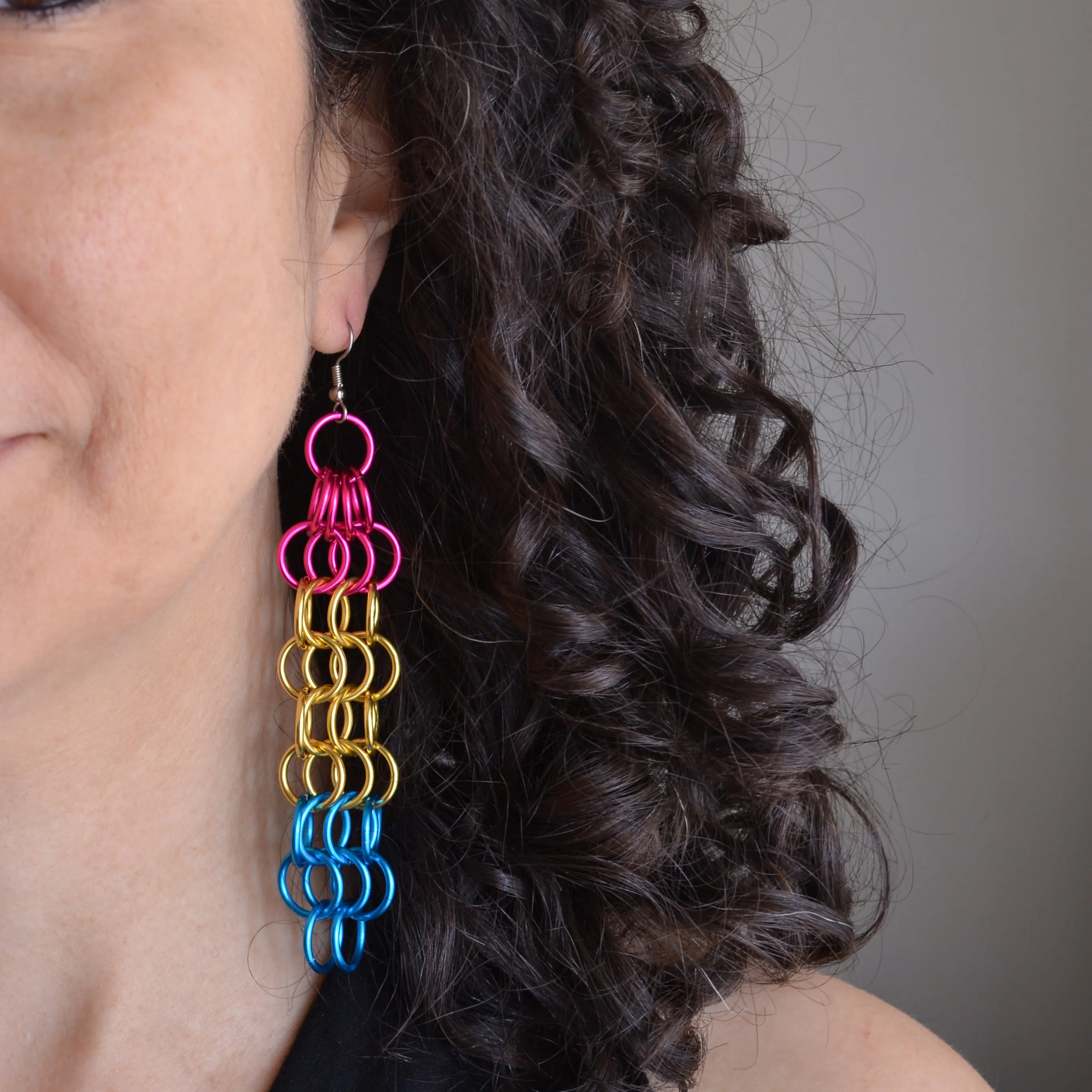 Pansexual Pride - Mesh Earrings