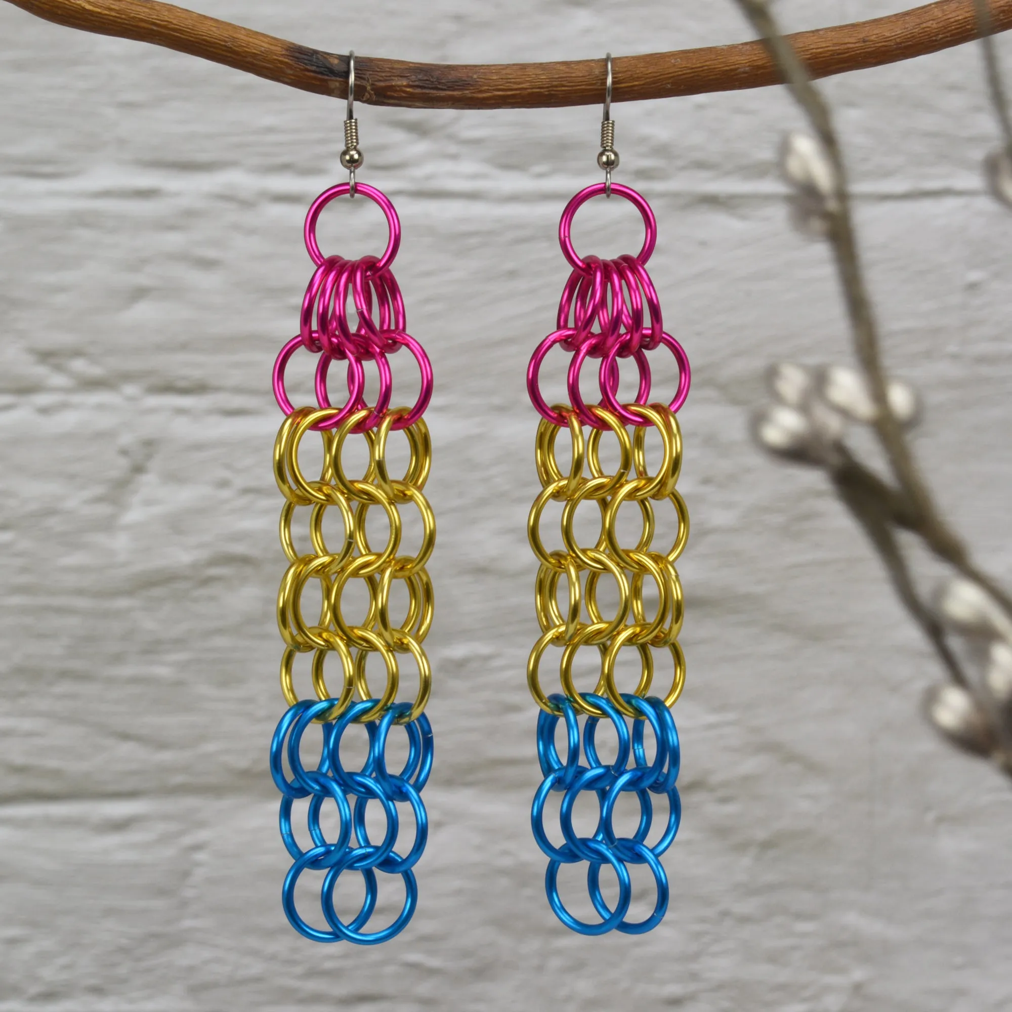Pansexual Pride - Mesh Earrings