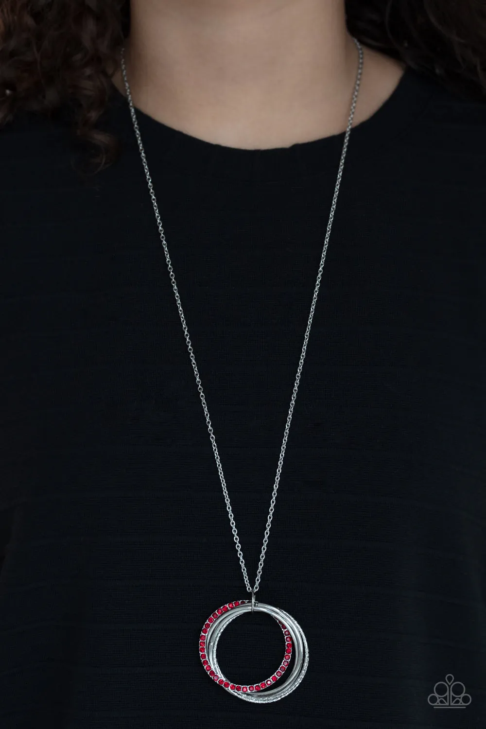 Paparazzi Harmonic Halos - Red Necklace
