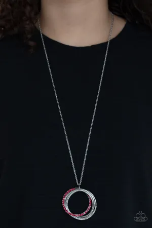 Paparazzi Harmonic Halos - Red Necklace
