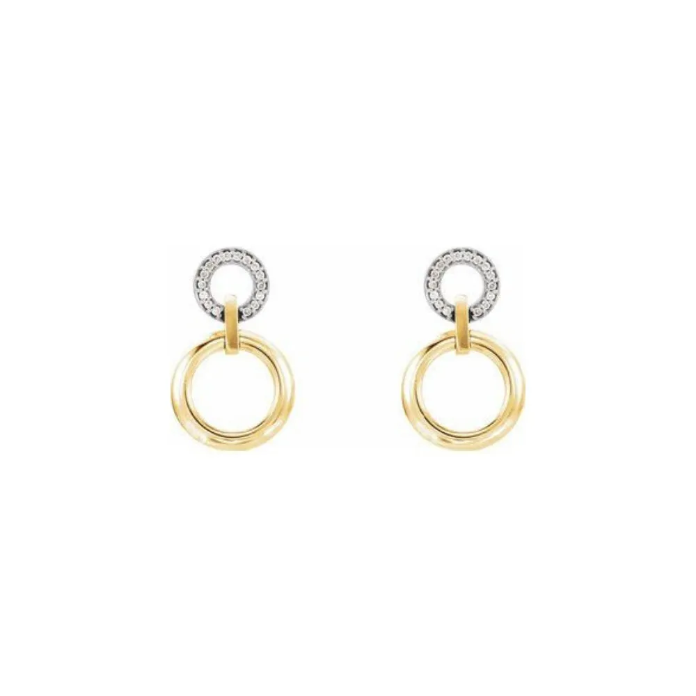 Pave Double Loop Earrings