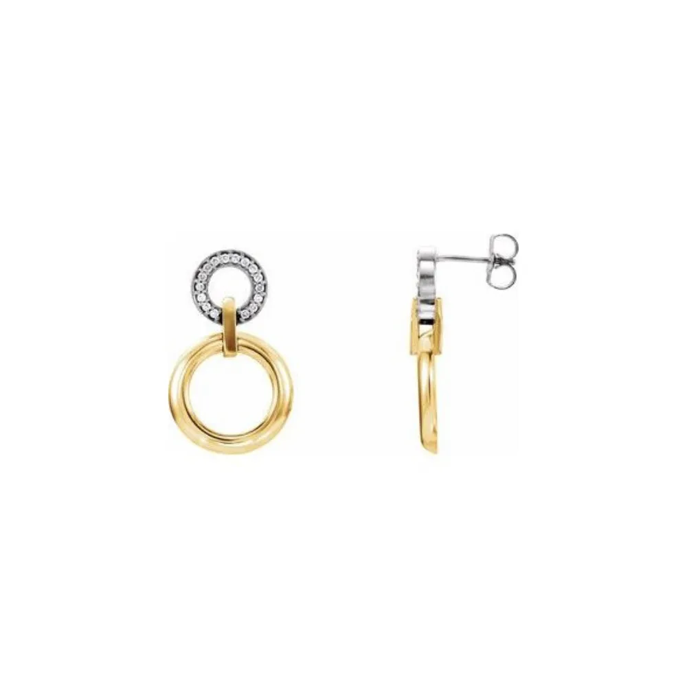 Pave Double Loop Earrings