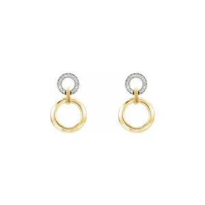 Pave Double Loop Earrings