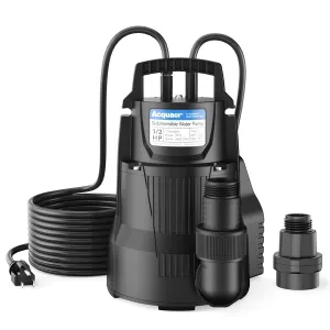 PCP025-BLS 1/2 HP 115V Automatic Sump Pump, 2450 GPH 19ft Cord