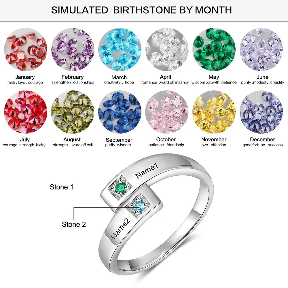 Personalized Adjustable Promise Rings For Couples