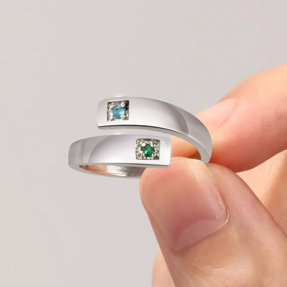 Personalized Adjustable Promise Rings For Couples