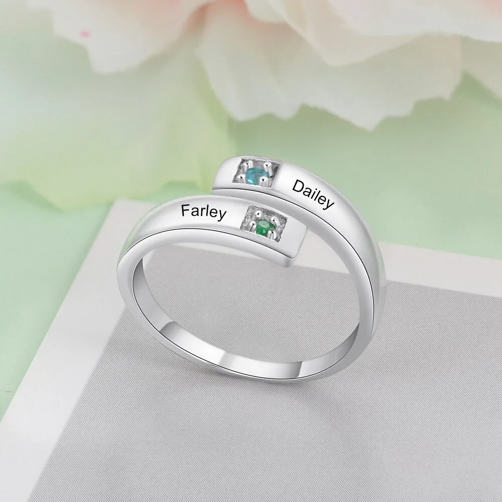 Personalized Adjustable Promise Rings For Couples