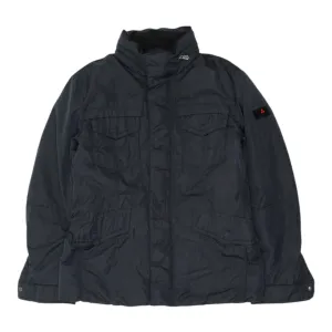 Peuterey Womens Black Quilted Utility Jacket | Vintage High End Designer Outdoor