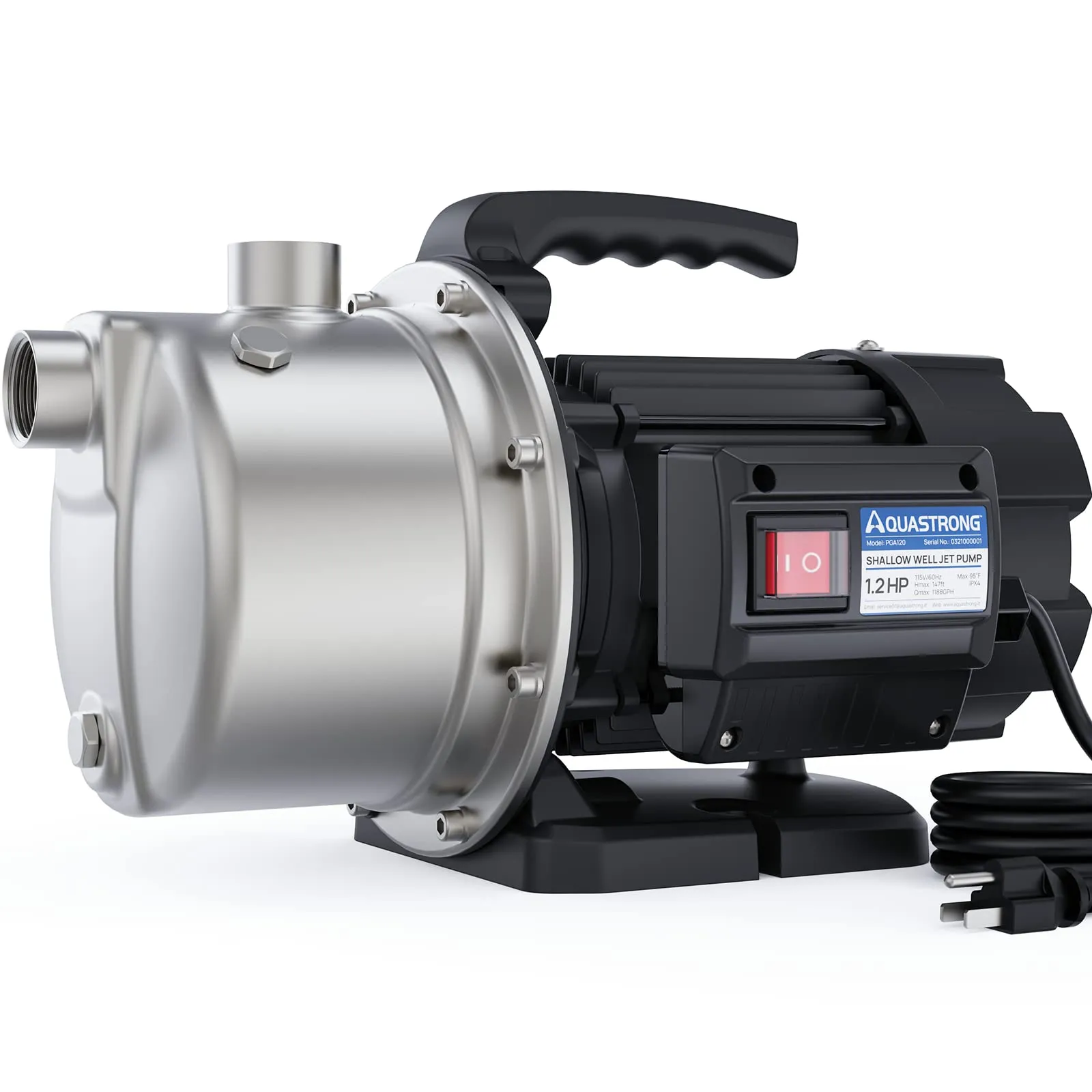PGA120 1.2 HP 115V Shallow Well Pump, 1209 GPH