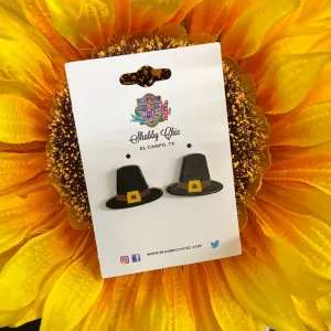 Pilgrim's Hat Stud Earrings
