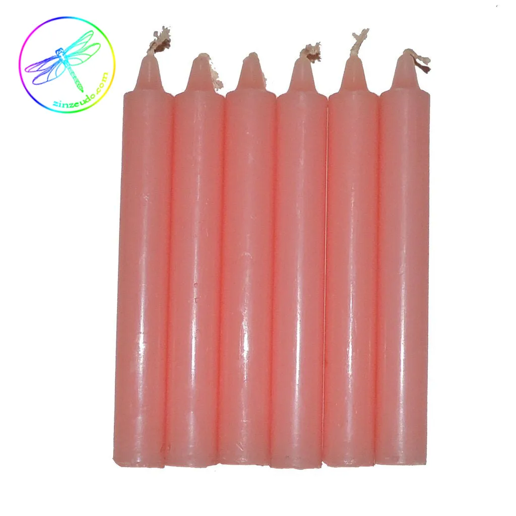 Pink Taper Candle