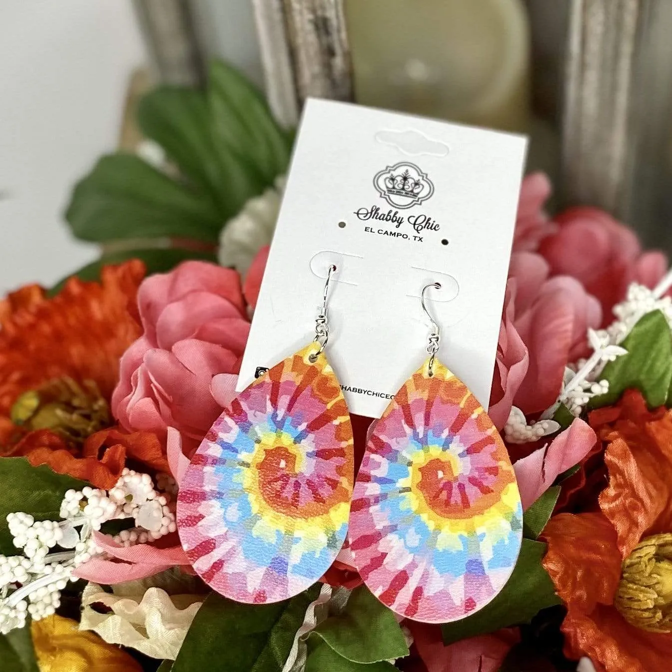 Pink Tie Dye earrings