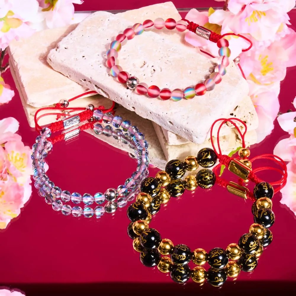 Pomegranate Mermaid Glass x Red String Bracelet