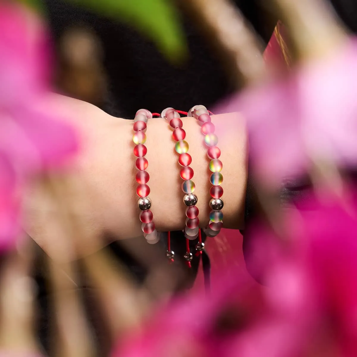 Pomegranate Mermaid Glass x Red String Bracelet