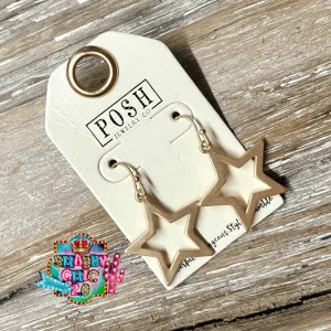 Posh Gold Star Earrings