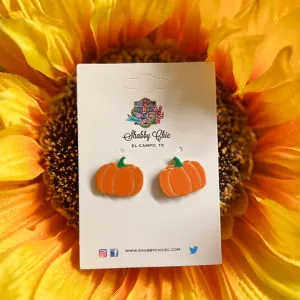 Pumpkin Stud Earrings