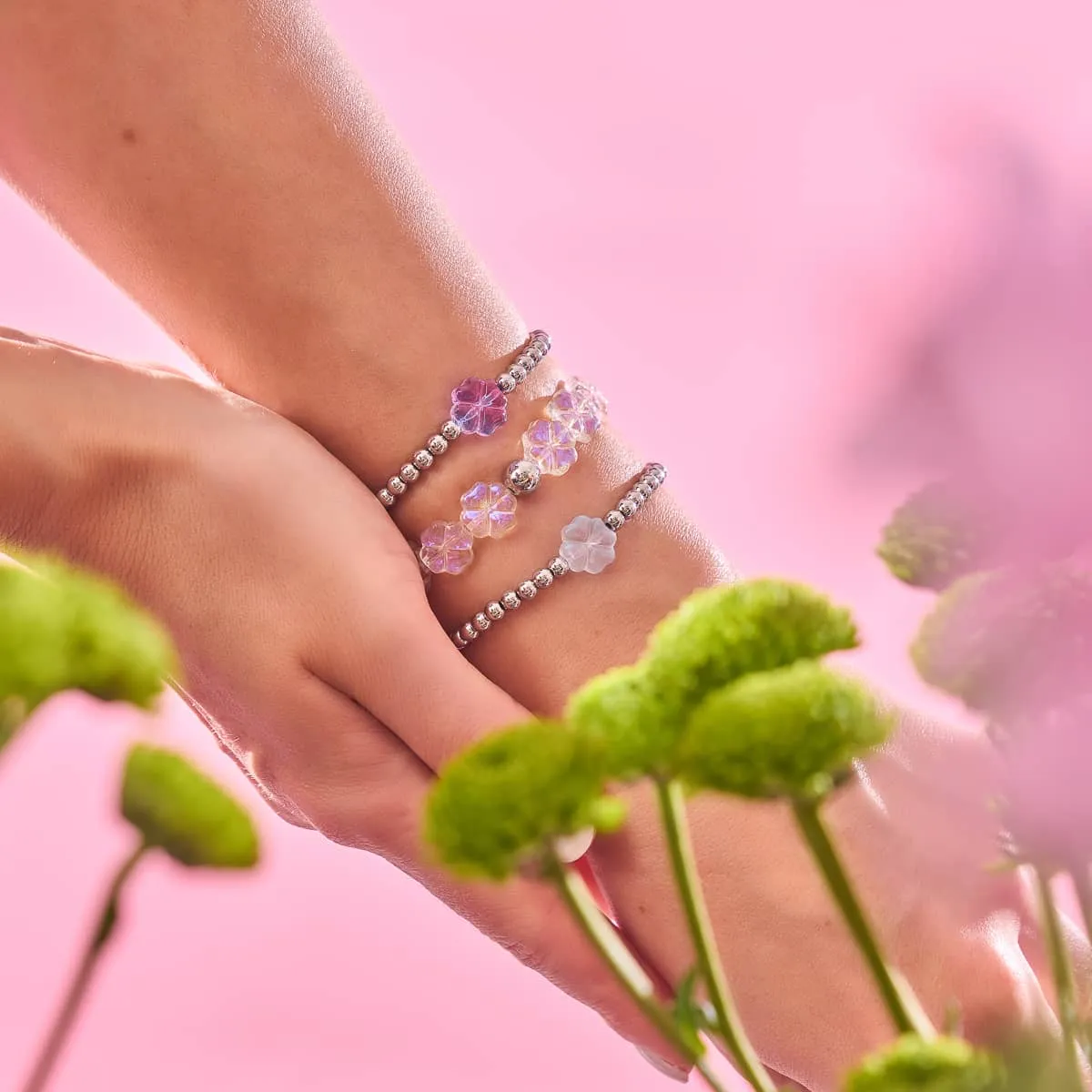 Purple Clover | Fairy Glass Bracelet