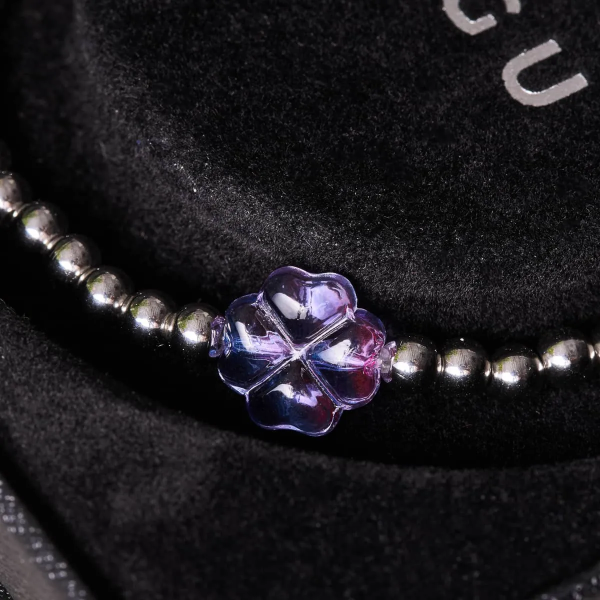 Purple Clover | Fairy Glass Bracelet