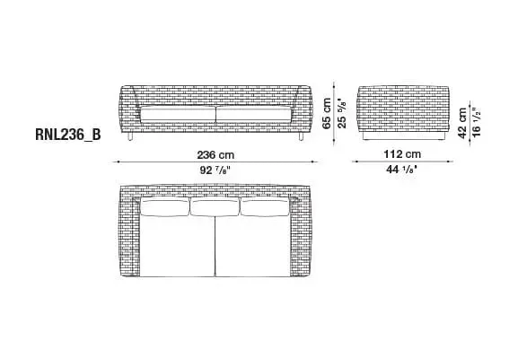 Ray Outdoor Natural Sofa