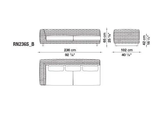 Ray Outdoor Natural Sofa
