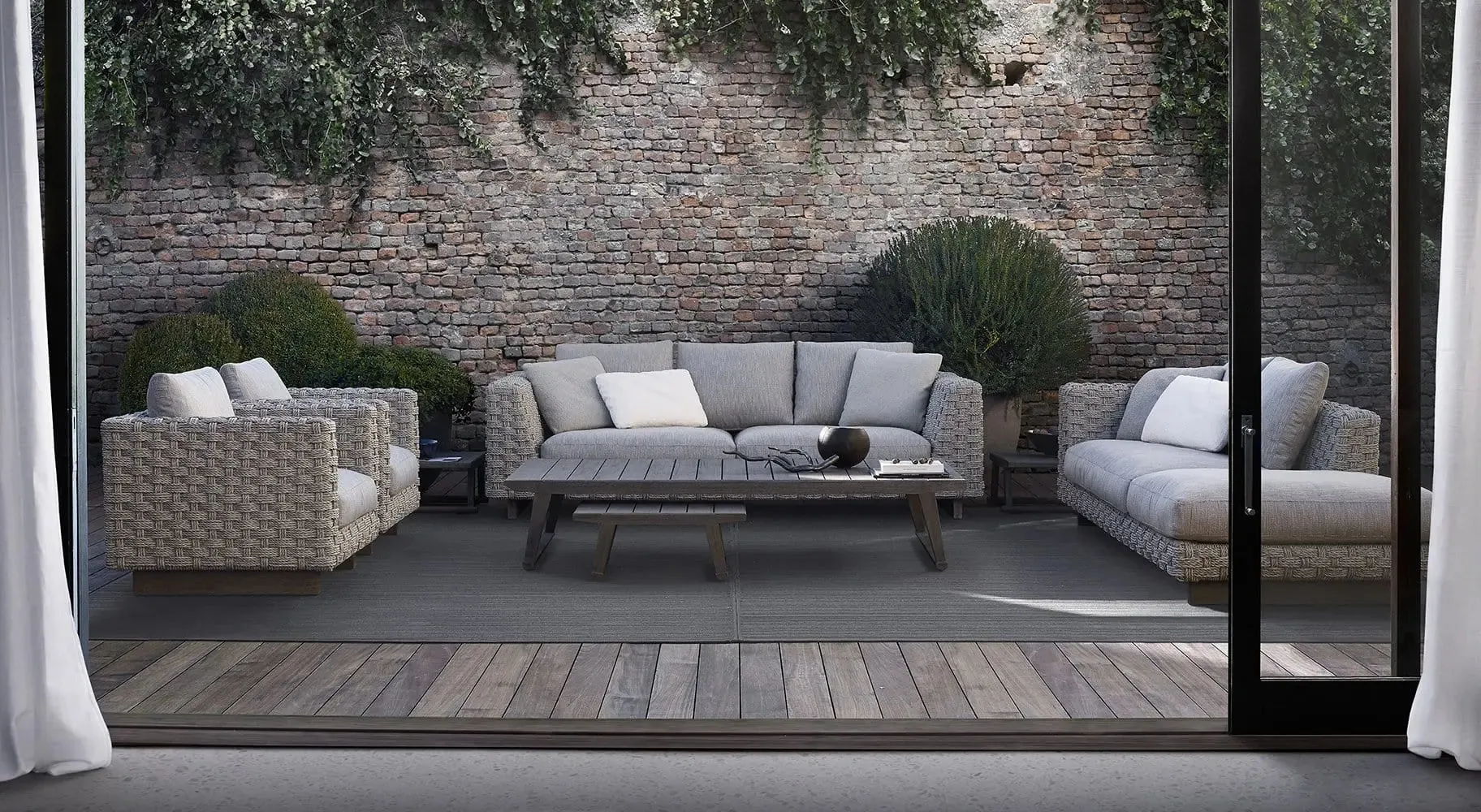 Ray Outdoor Natural Sofa