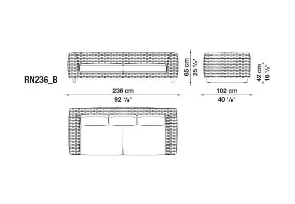 Ray Outdoor Natural Sofa