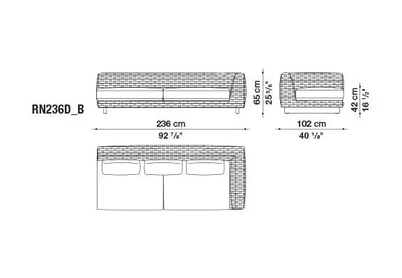Ray Outdoor Natural Sofa