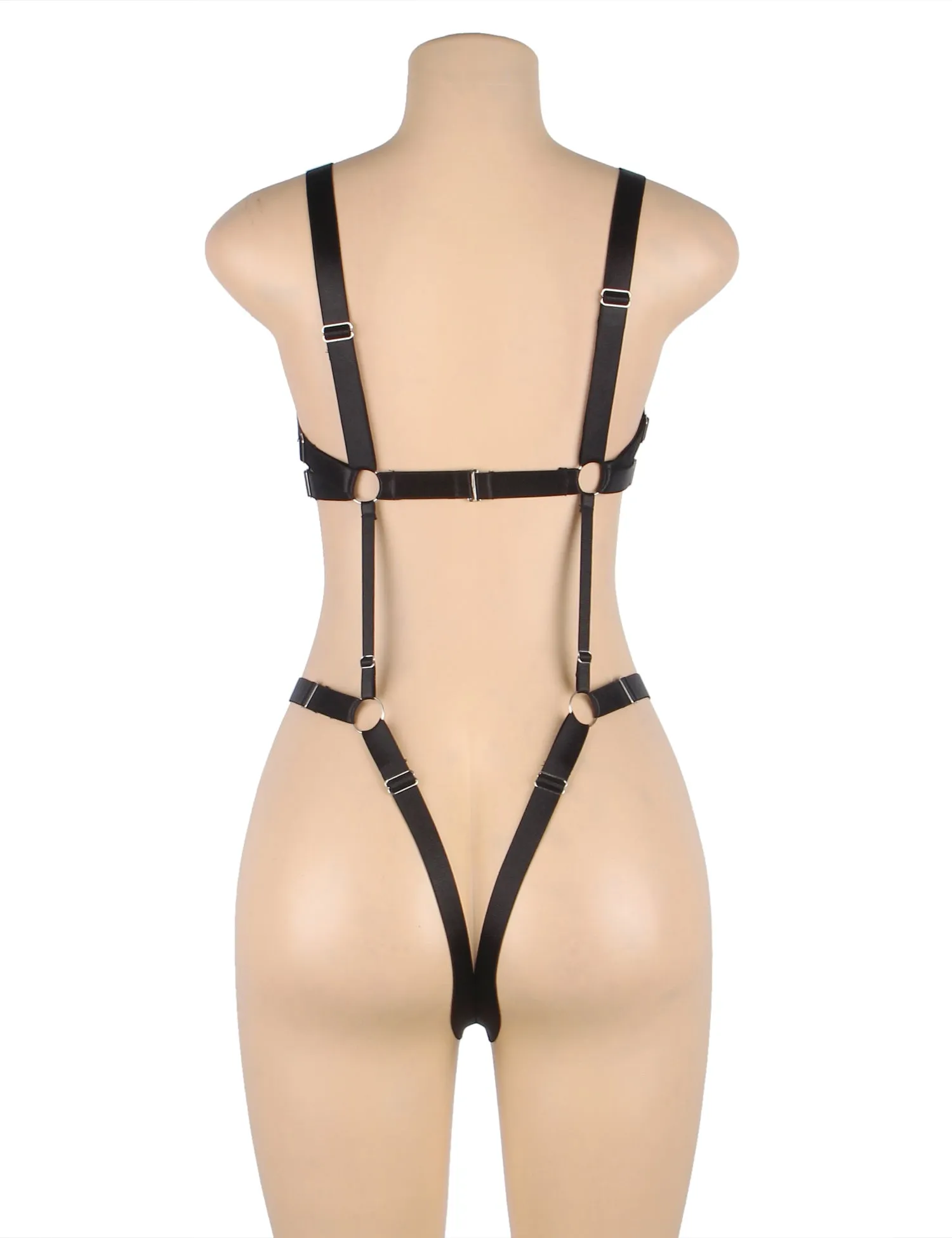 Red & Black Sexy Adjustable Bondage Bodysuit