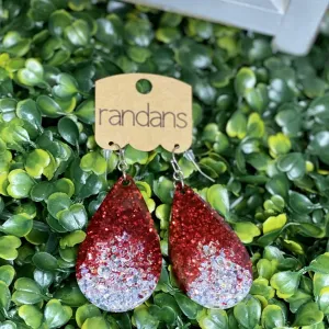 Red and Silver Earrings